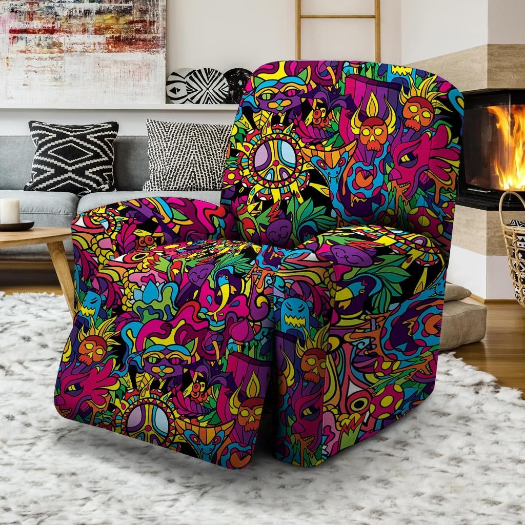 Tribal Trippy Recliner Cover-grizzshop