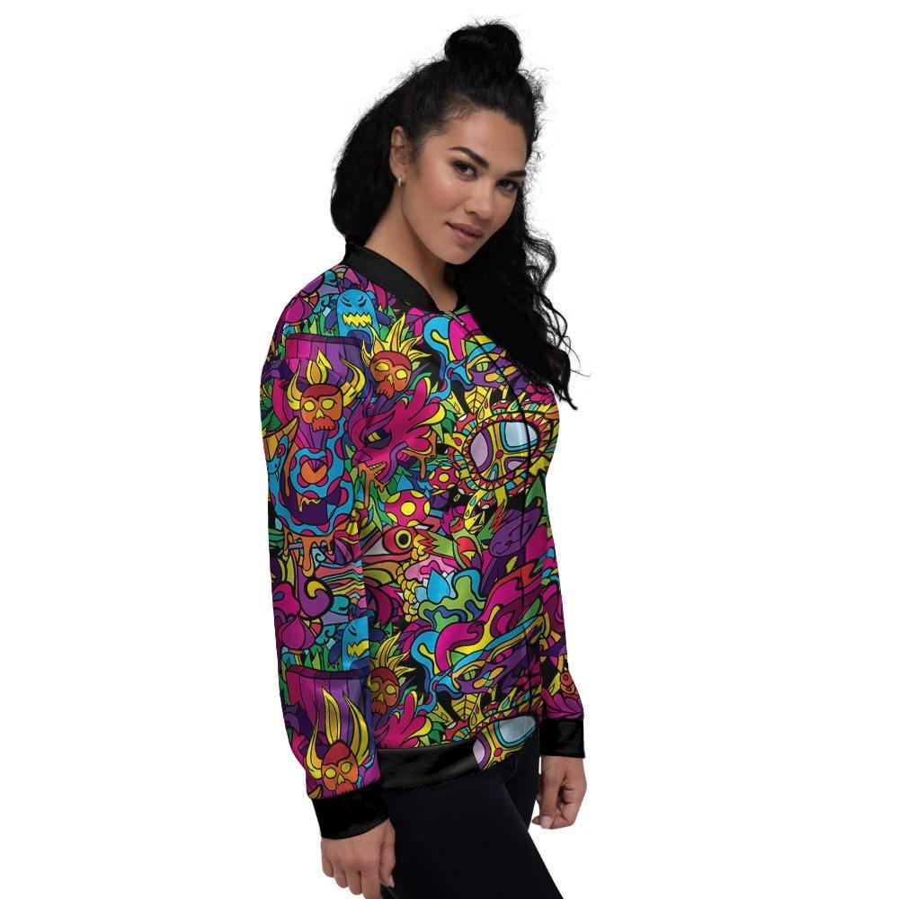 Tribal Trippy Women's Bomber Jacket-grizzshop