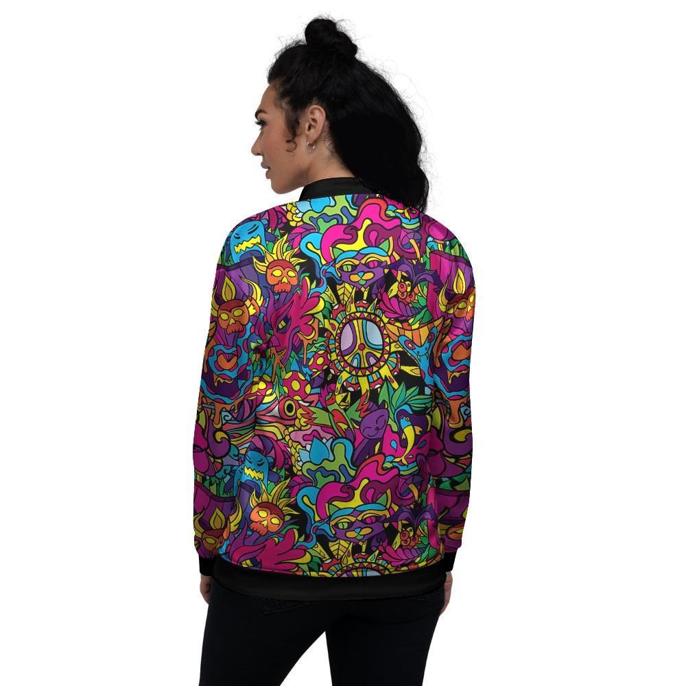 Tribal Trippy Women's Bomber Jacket-grizzshop