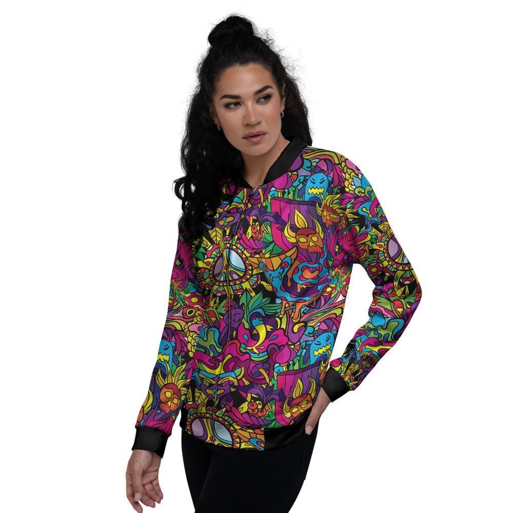 Tribal Trippy Women's Bomber Jacket-grizzshop