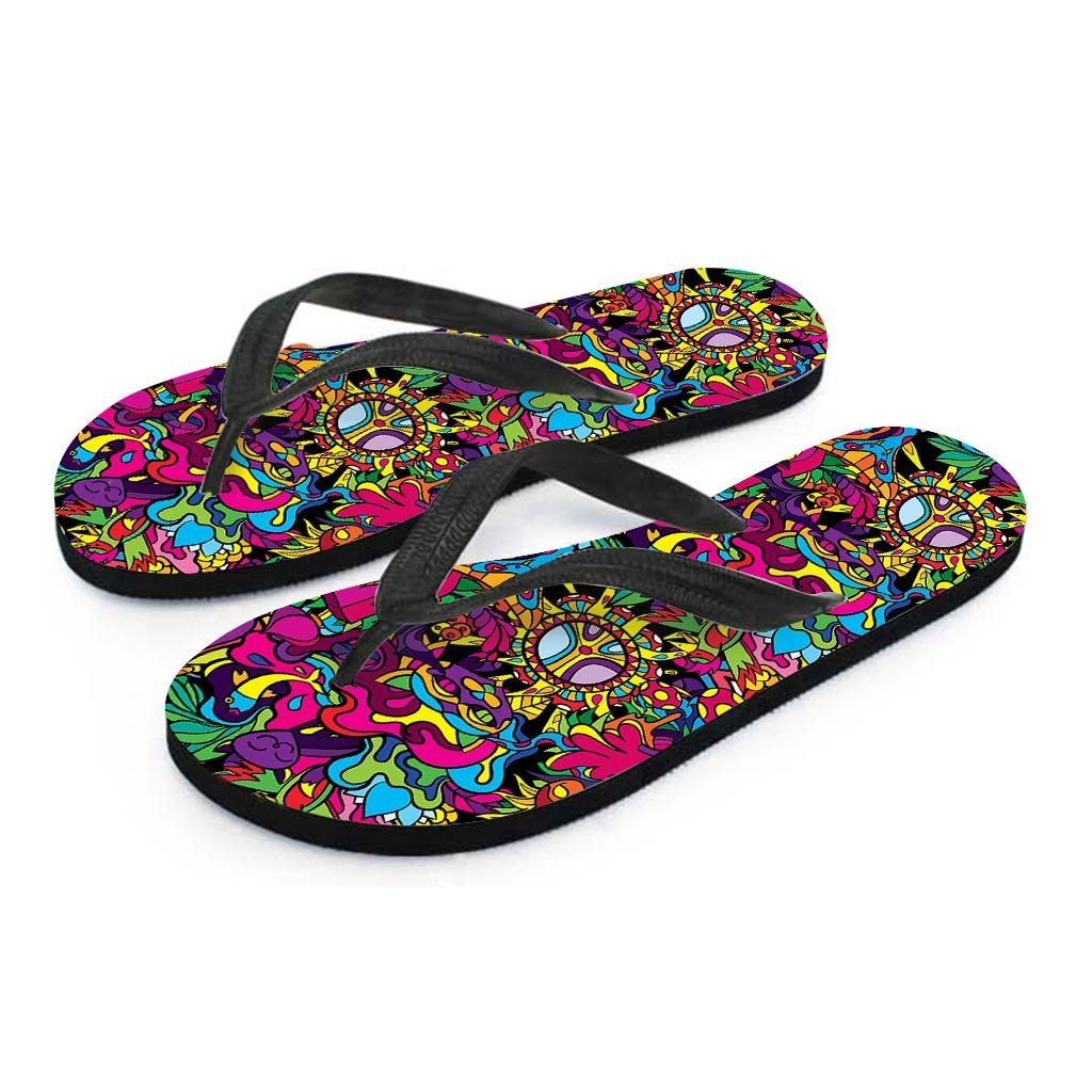 Tribal Trippy Women's Flip Flops-grizzshop