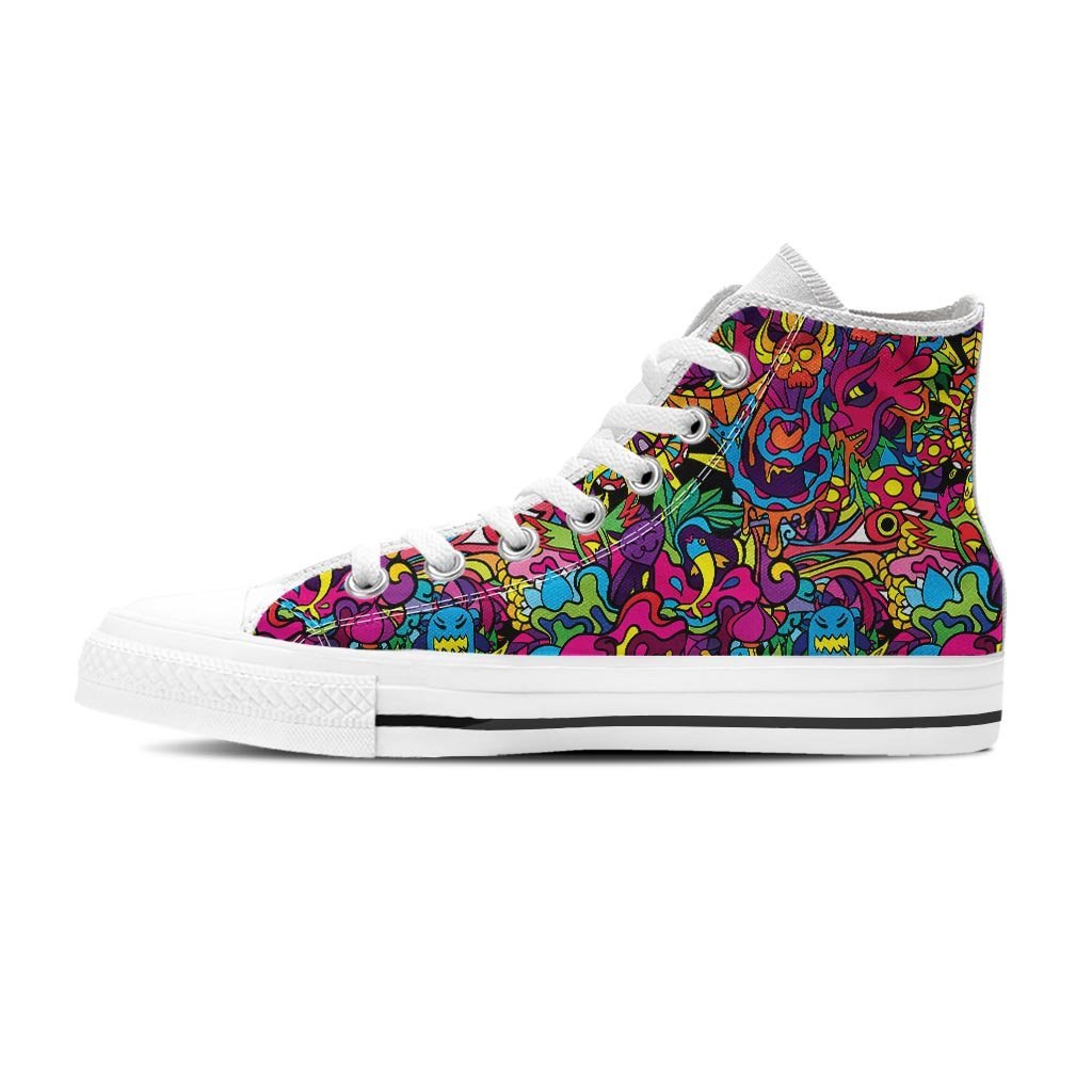 Tribal Trippy Women's High Top Shoes-grizzshop