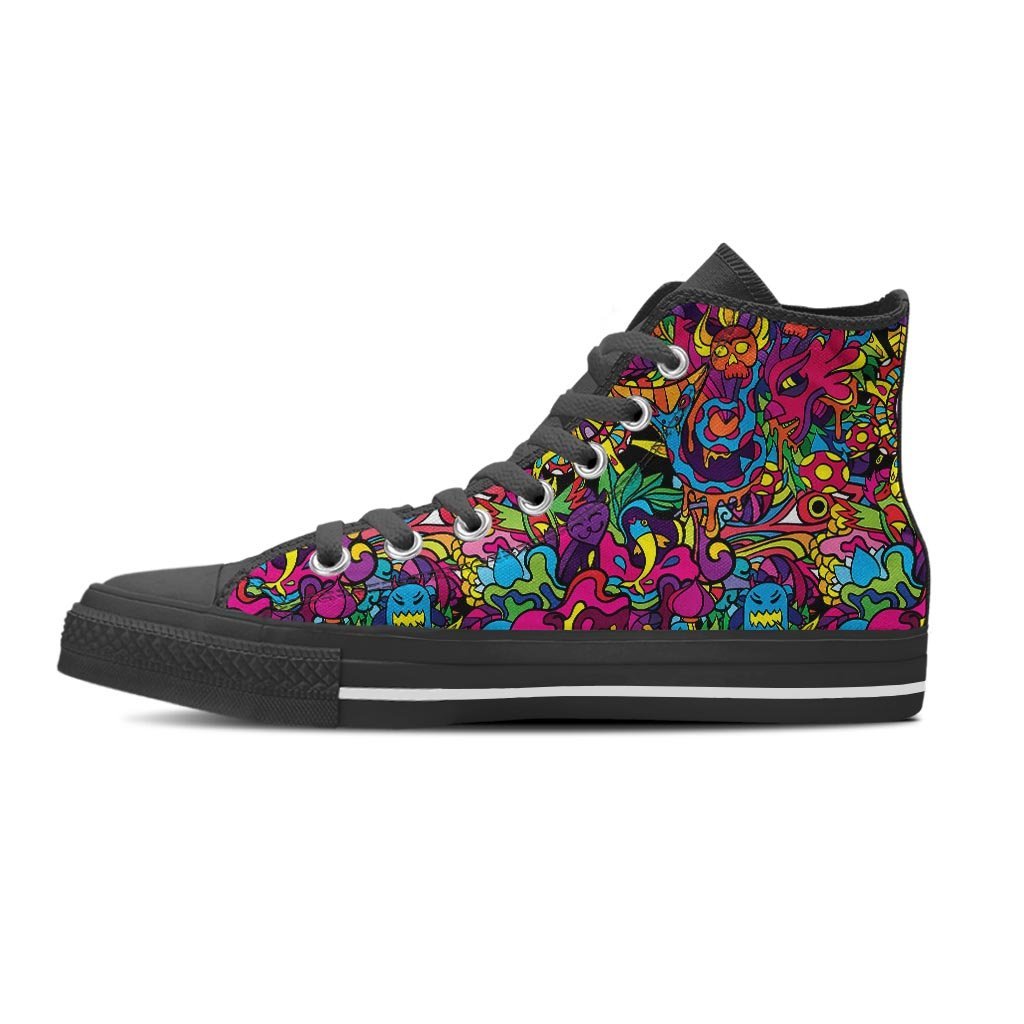 Tribal Trippy Women's High Top Shoes-grizzshop