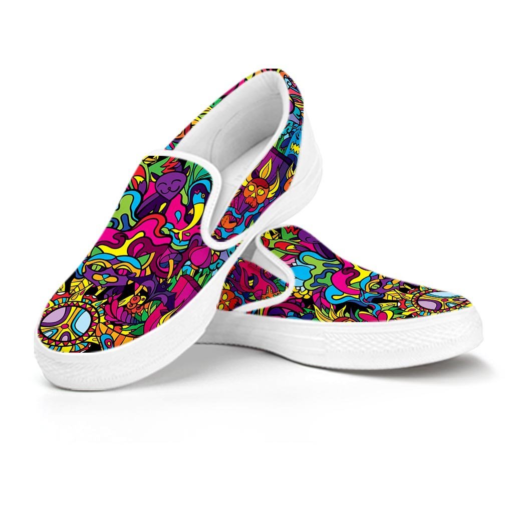 Tribal Trippy Women's Slip On Sneakers-grizzshop