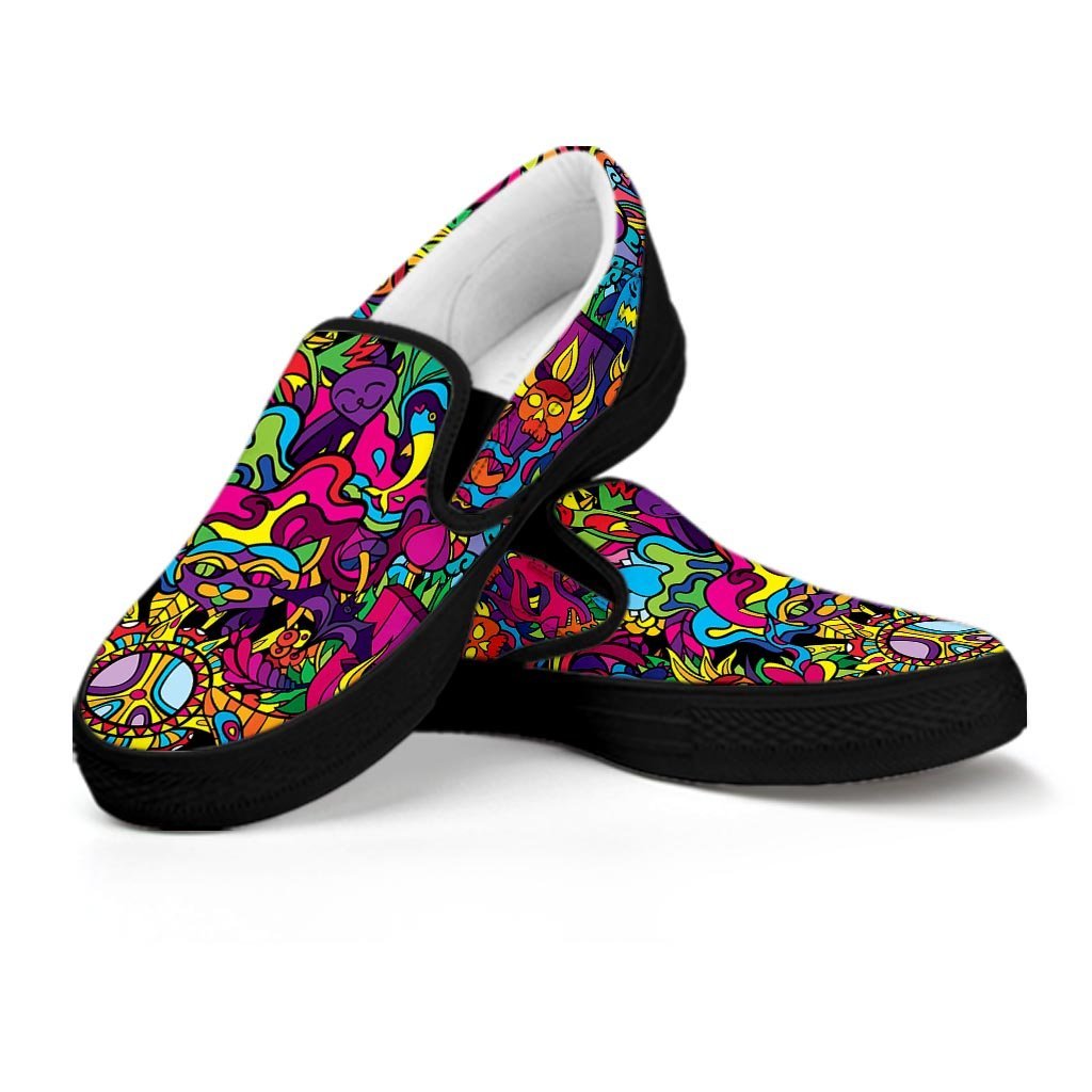 Tribal Trippy Women's Slip On Sneakers-grizzshop