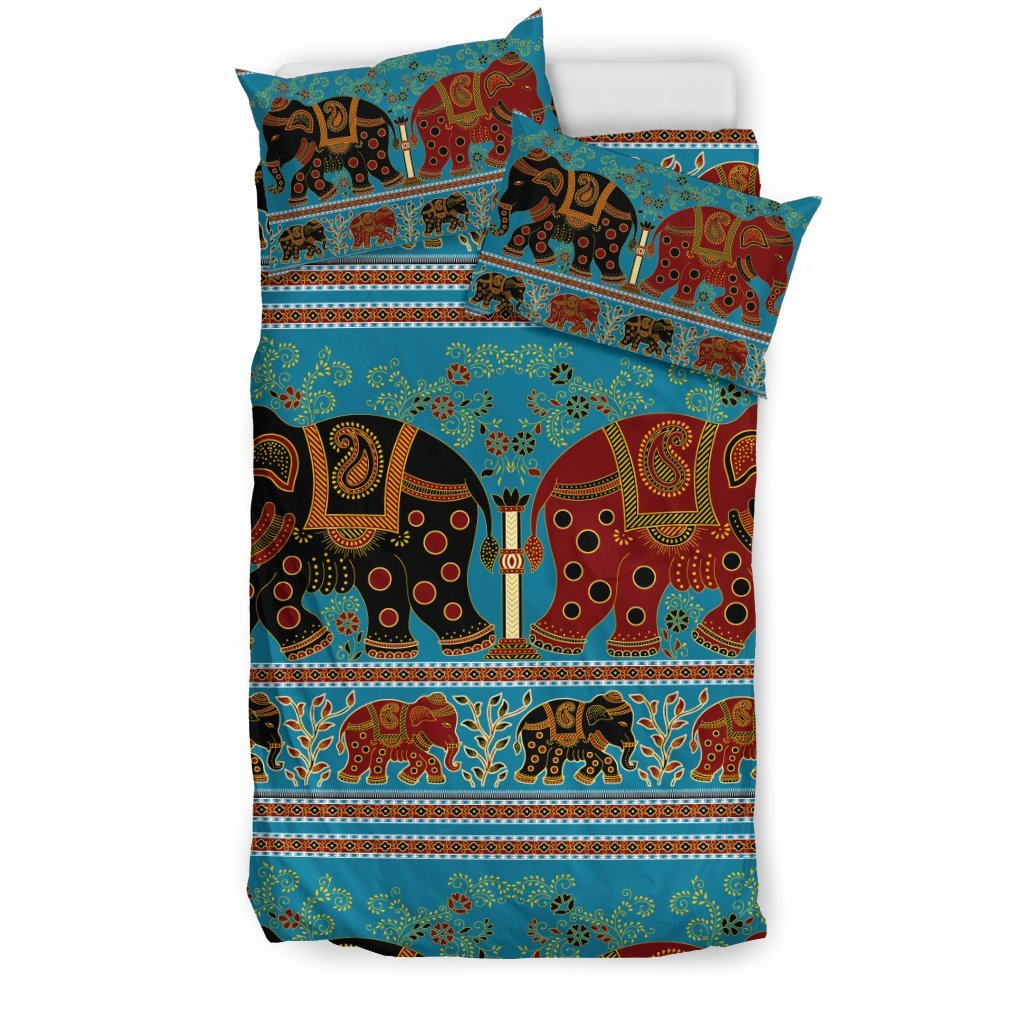 Tribal Elephant Print Duvet Cover Bedding Set-grizzshop
