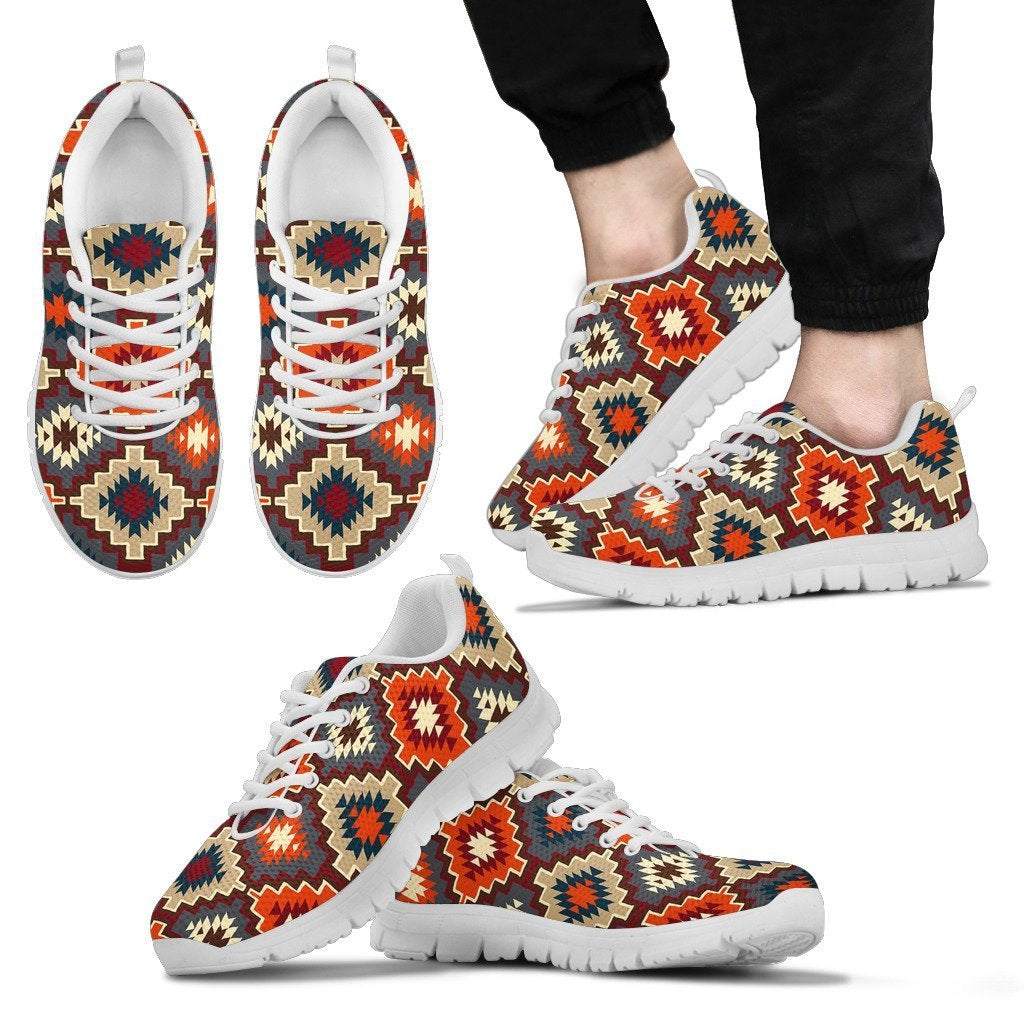 Tribal Indians Native American Aztec Navajo Print Men Shoes Sneakers-grizzshop