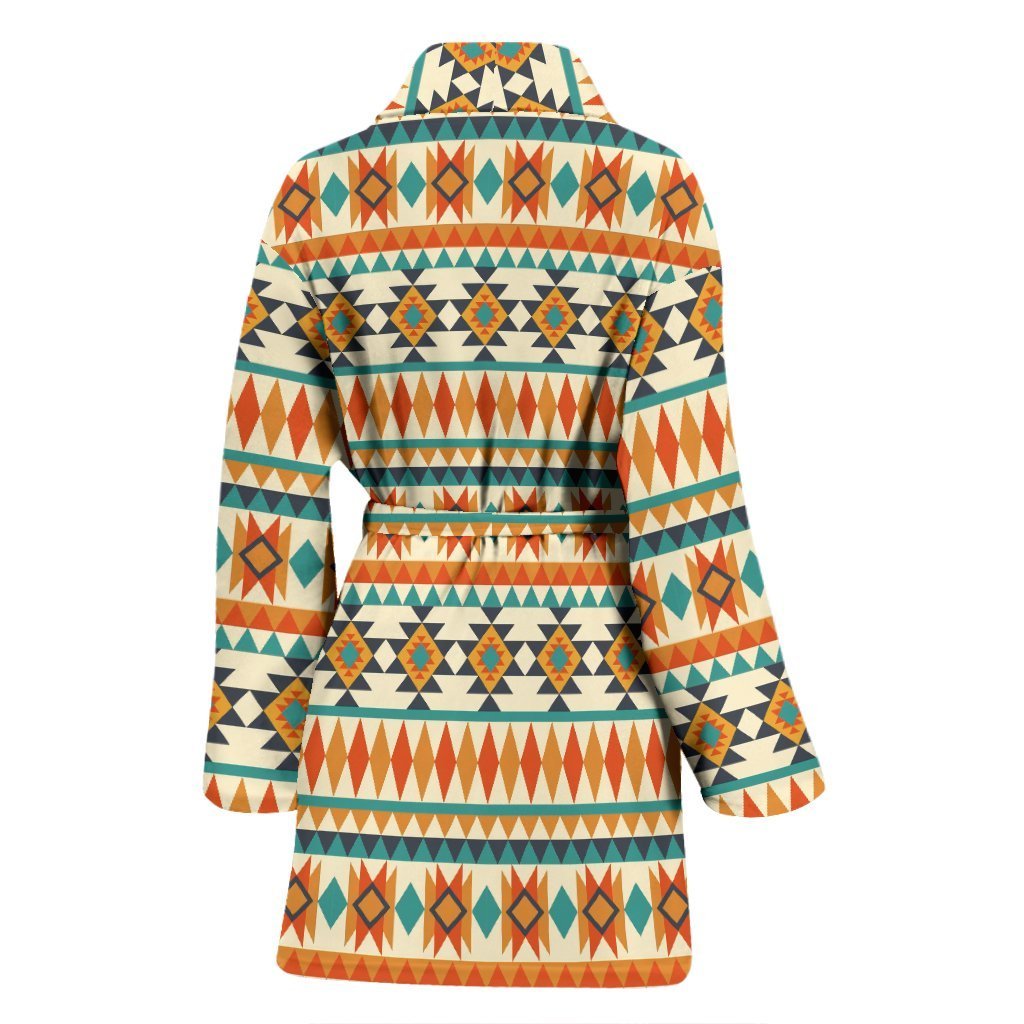Tribal Native American Aztec Indians Navajo Print Women Long Robe-grizzshop