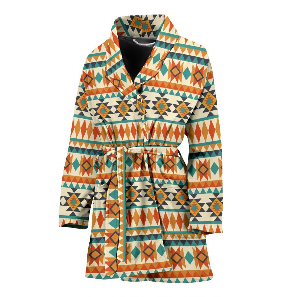 Tribal Native American Aztec Indians Navajo Print Women Long Robe-grizzshop