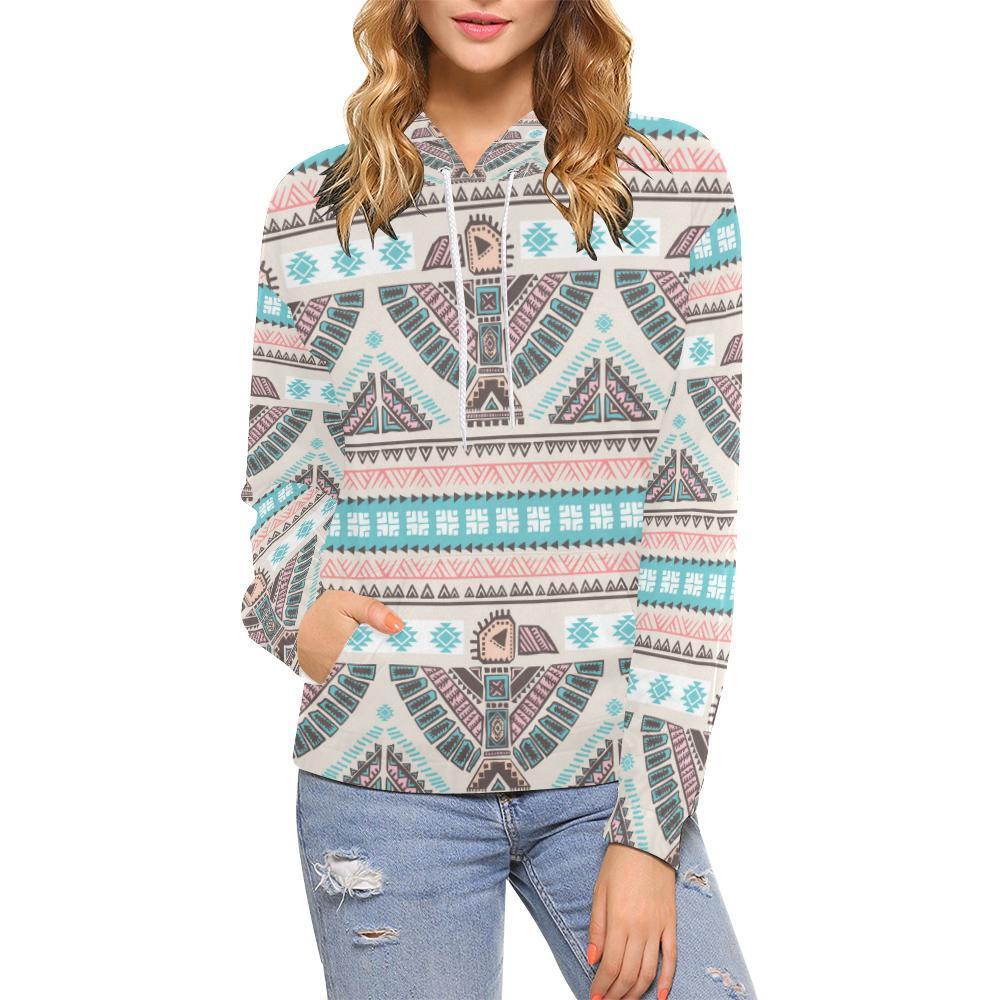 Tribal Native Indians American Aztec Navajo Print Women Pullover Hoodies -grizzshop