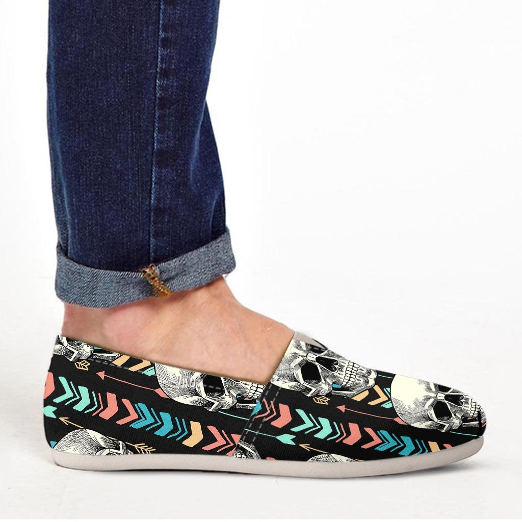 Tribal Skull Canvas Shoes-grizzshop