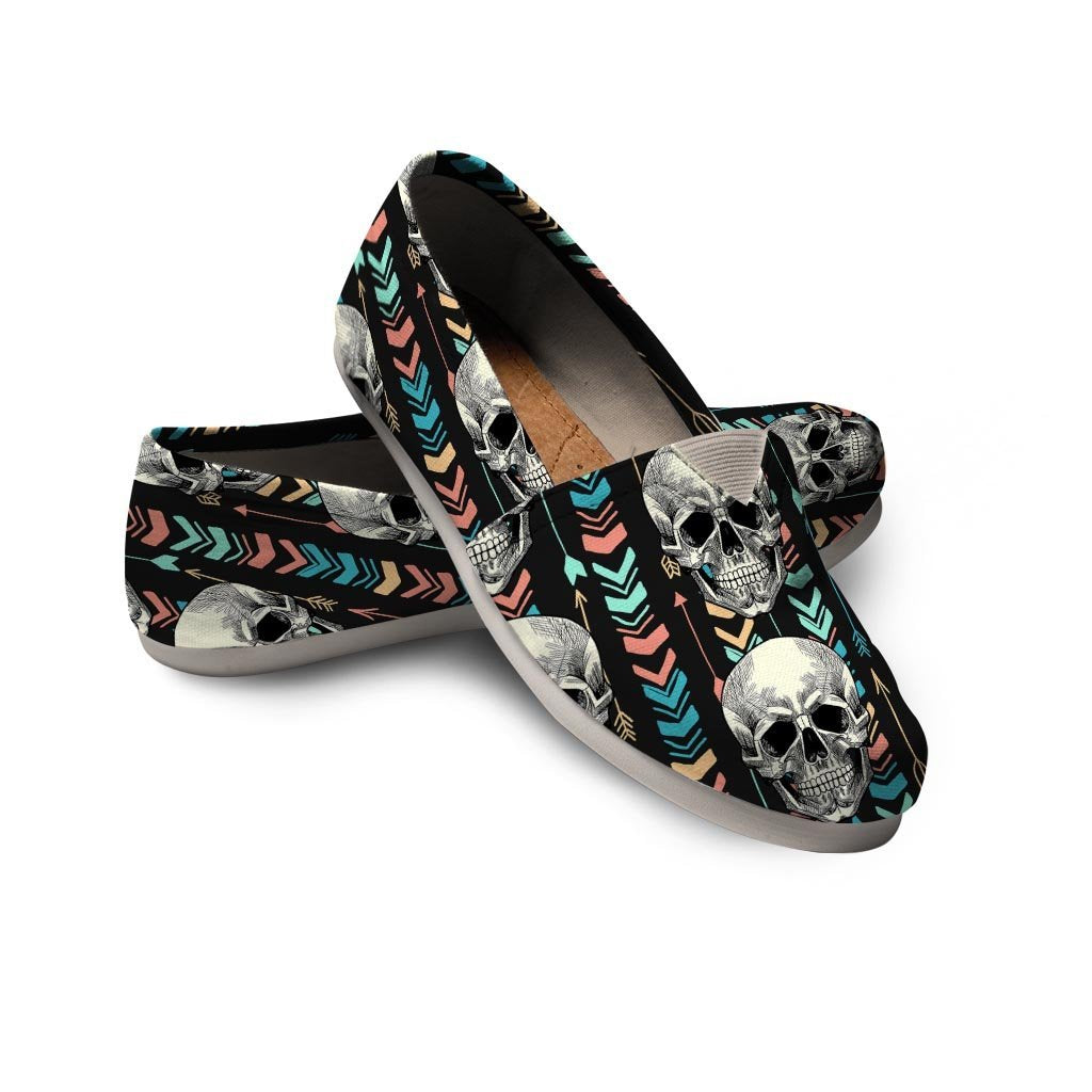 Tribal Skull Canvas Shoes-grizzshop