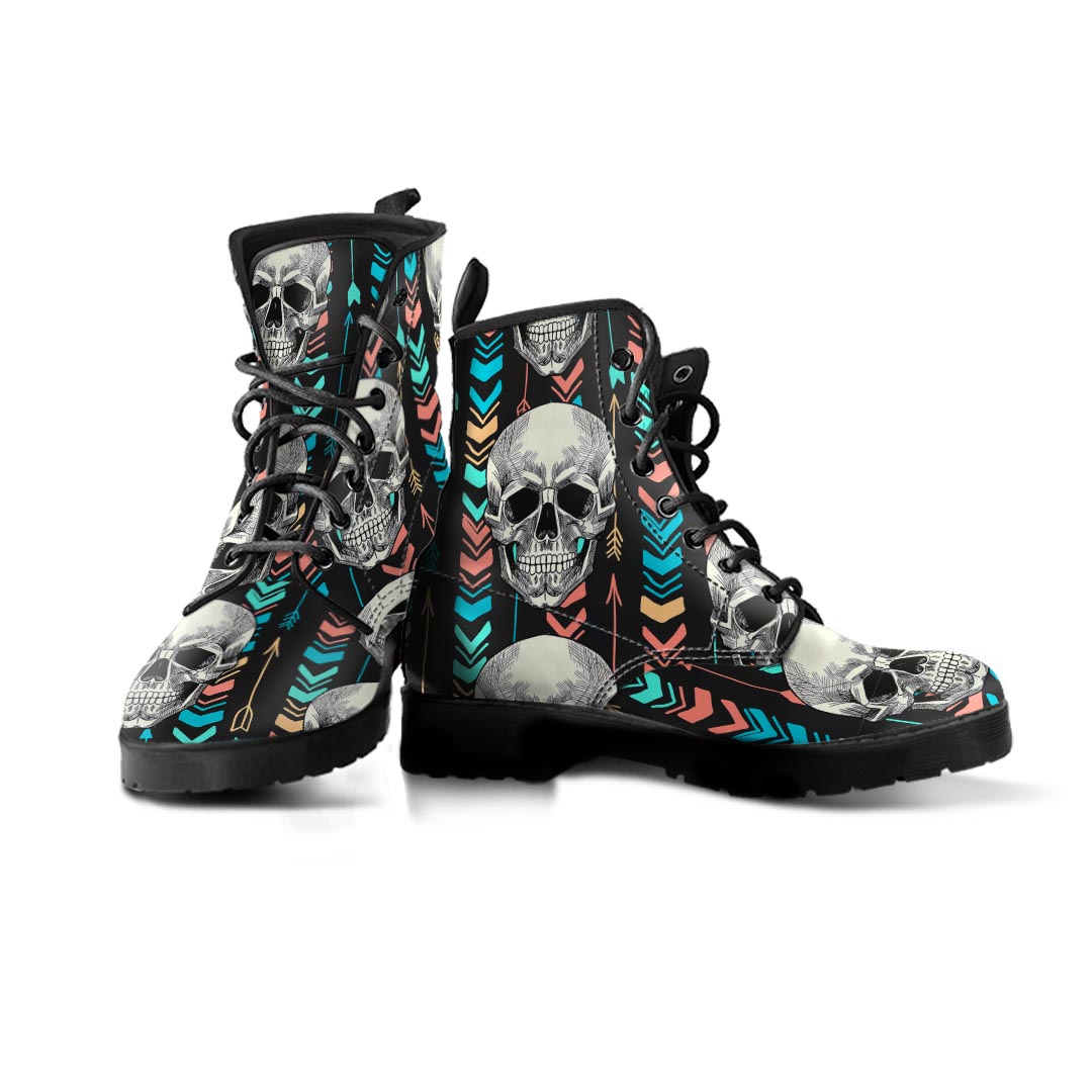 Tribal Skull Men's Boots-grizzshop