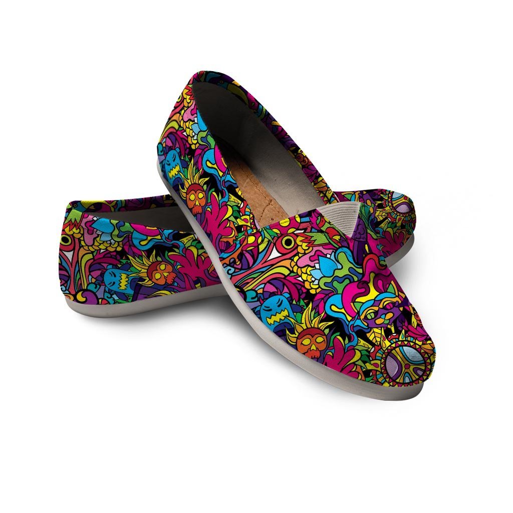 Tribal Trippy Canvas Shoes-grizzshop