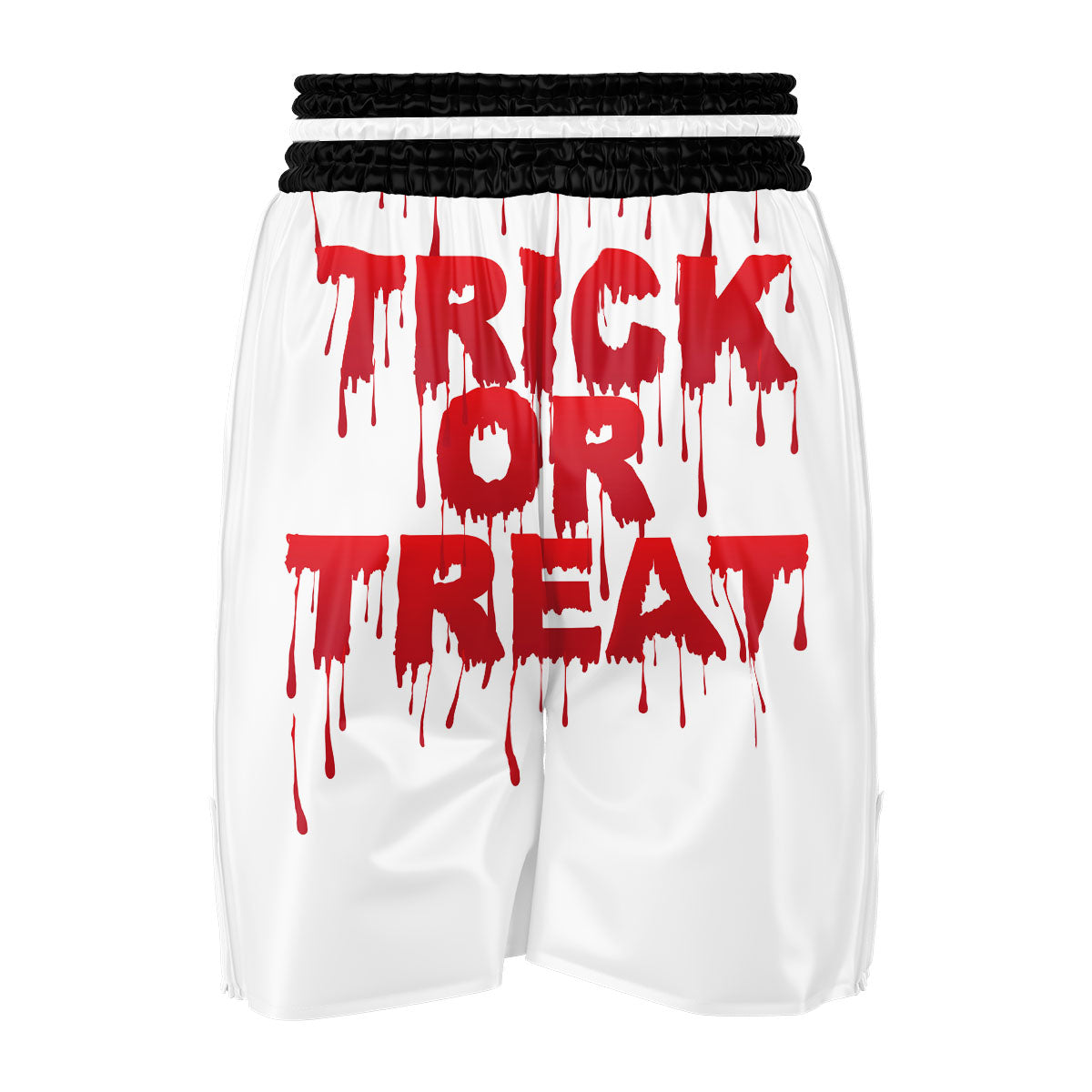 Trick Or Treat Red Blood Halloween Print Boxing Shorts-grizzshop