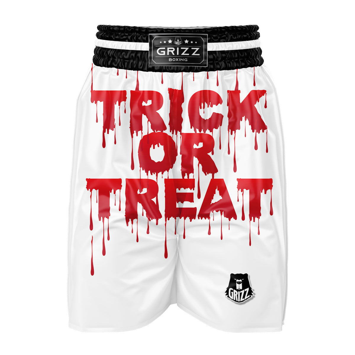Trick Or Treat Red Blood Halloween Print Boxing Shorts-grizzshop