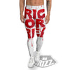 Trick Or Treat Red Blood Halloween Print Men's Leggings-grizzshop