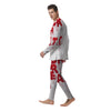 Trick Or Treat Red Blood Halloween Print Men's Pajamas-grizzshop