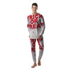 Trick Or Treat Red Blood Halloween Print Men's Pajamas-grizzshop