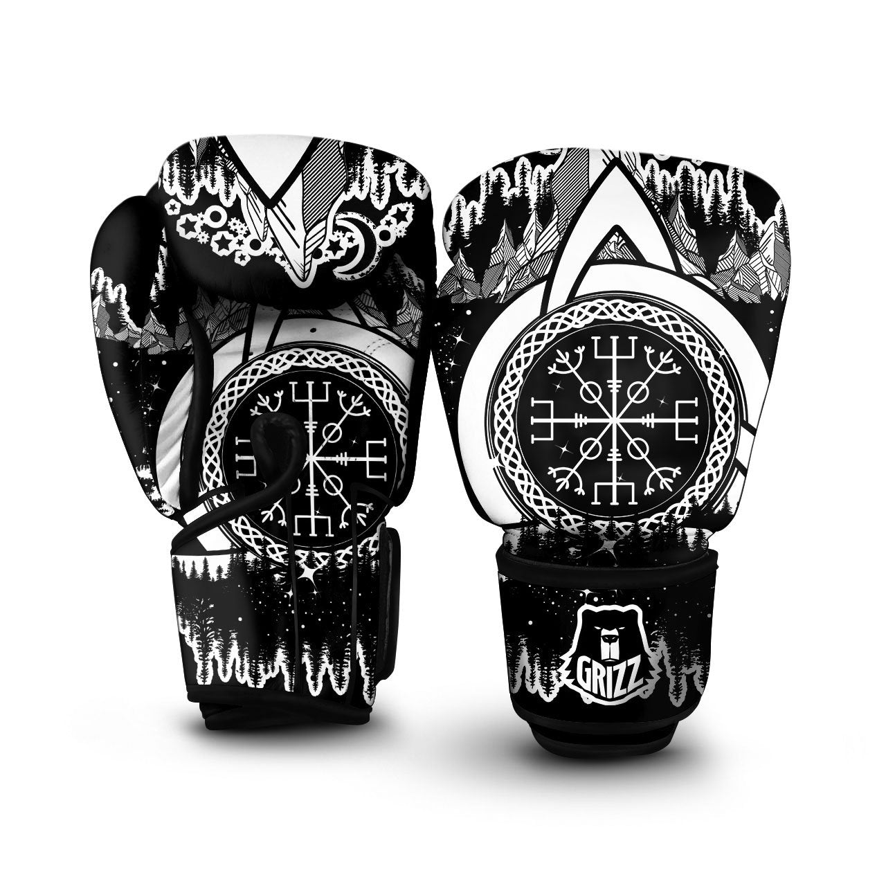 Trinity Knot Viking Celtic Print Boxing Gloves-grizzshop