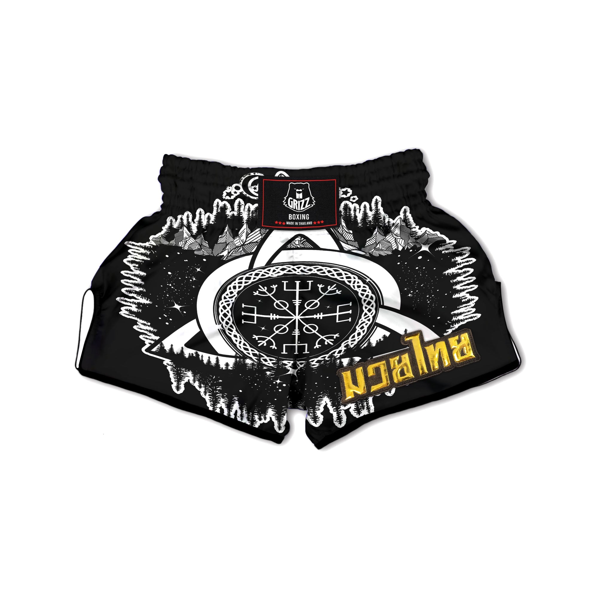 Trinity Knot Viking Celtic Print Muay Thai Boxing Shorts-grizzshop