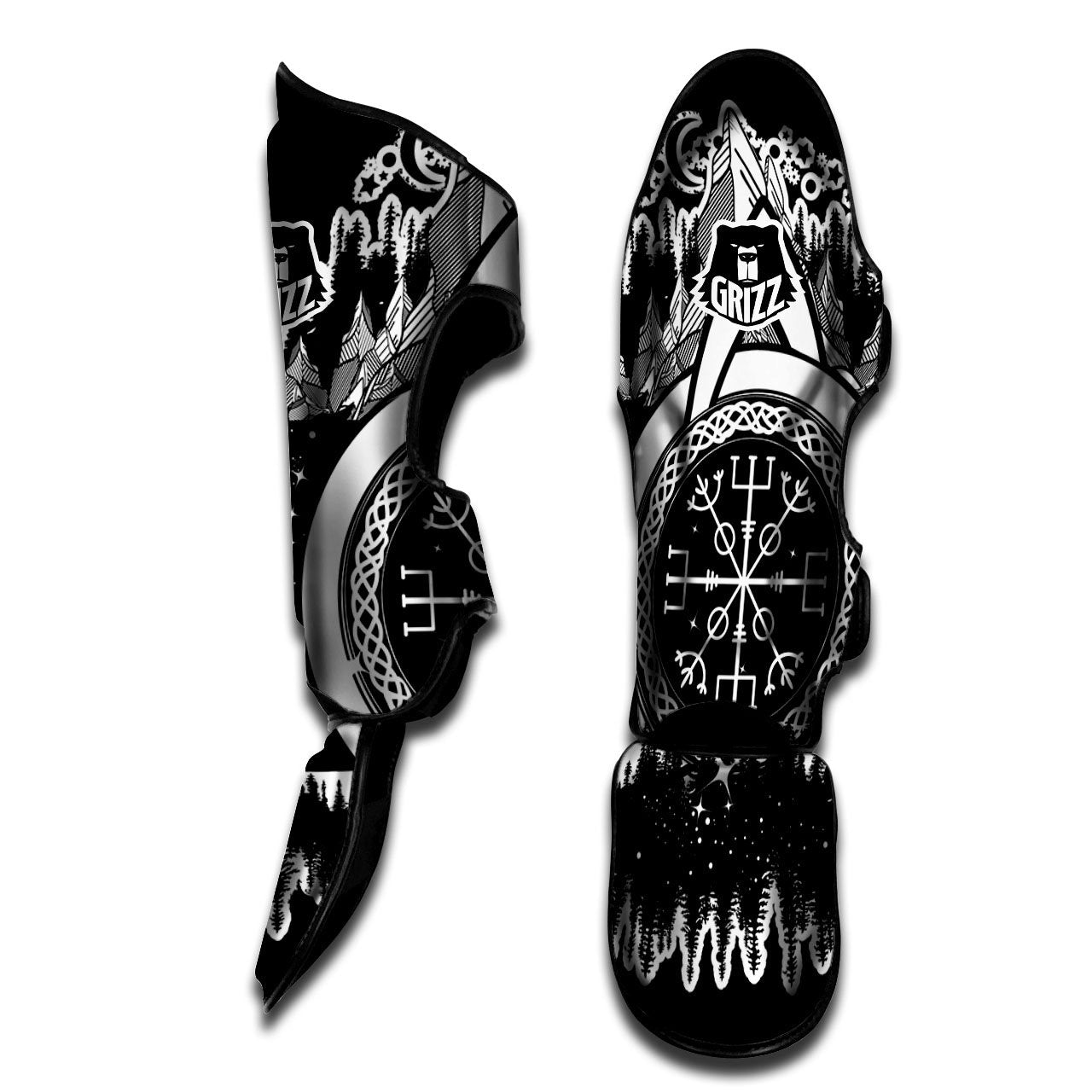 Trinity Knot Viking Celtic Print Muay Thai Shin Guards-grizzshop