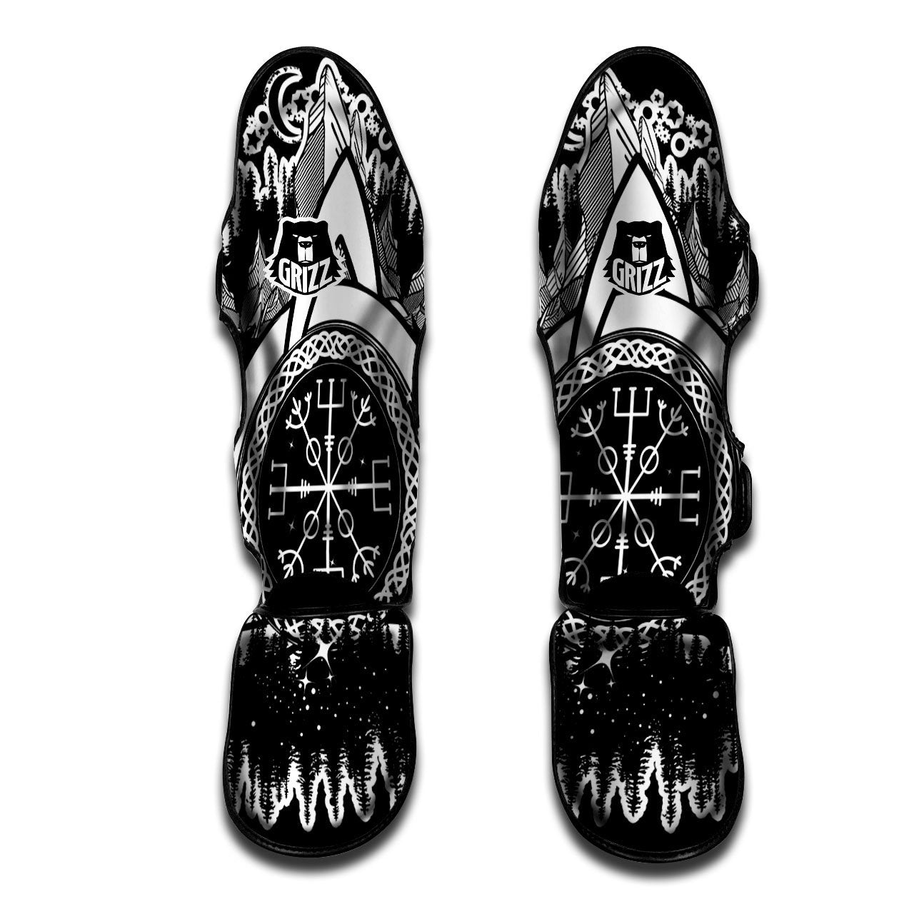 Trinity Knot Viking Celtic Print Muay Thai Shin Guards-grizzshop