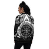 Trinity Knot Viking Celtic Print Women's Bomber Jacket-grizzshop