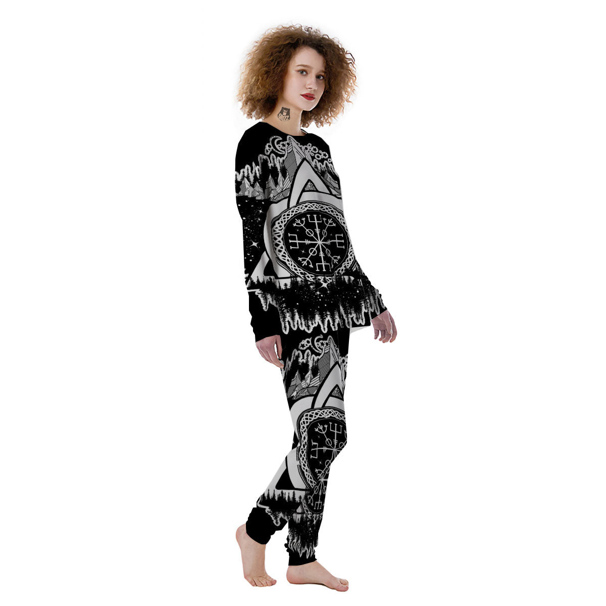 Trinity Knot Viking Celtic Print Women's Pajamas-grizzshop