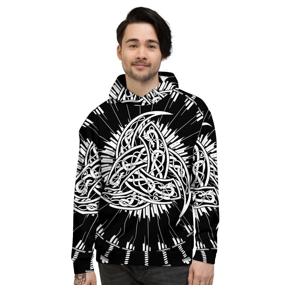 Triple Horn Of Odin Viking Print Men's Hoodie-grizzshop