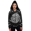 Triple Horn Of Odin Viking Print Women's Bomber Jacket-grizzshop