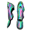 Trippy Abstract Holographic Print Muay Thai Shin Guards-grizzshop