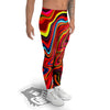 Trippy Abstract Liquid Print Men's Leggings-grizzshop