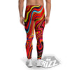 Trippy Abstract Liquid Print Men's Leggings-grizzshop