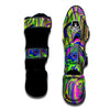 Trippy Abstract Neon Print Muay Thai Shin Guards-grizzshop