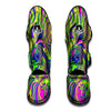 Trippy Abstract Neon Print Muay Thai Shin Guards-grizzshop