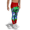 Trippy Alien Crazy Print Men's Leggings-grizzshop