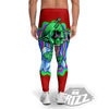 Trippy Alien Crazy Print Men's Leggings-grizzshop