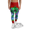 Trippy Alien Crazy Print Men's Leggings-grizzshop