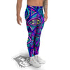 Trippy Ethnic Psychedelic Print Men's Leggings-grizzshop