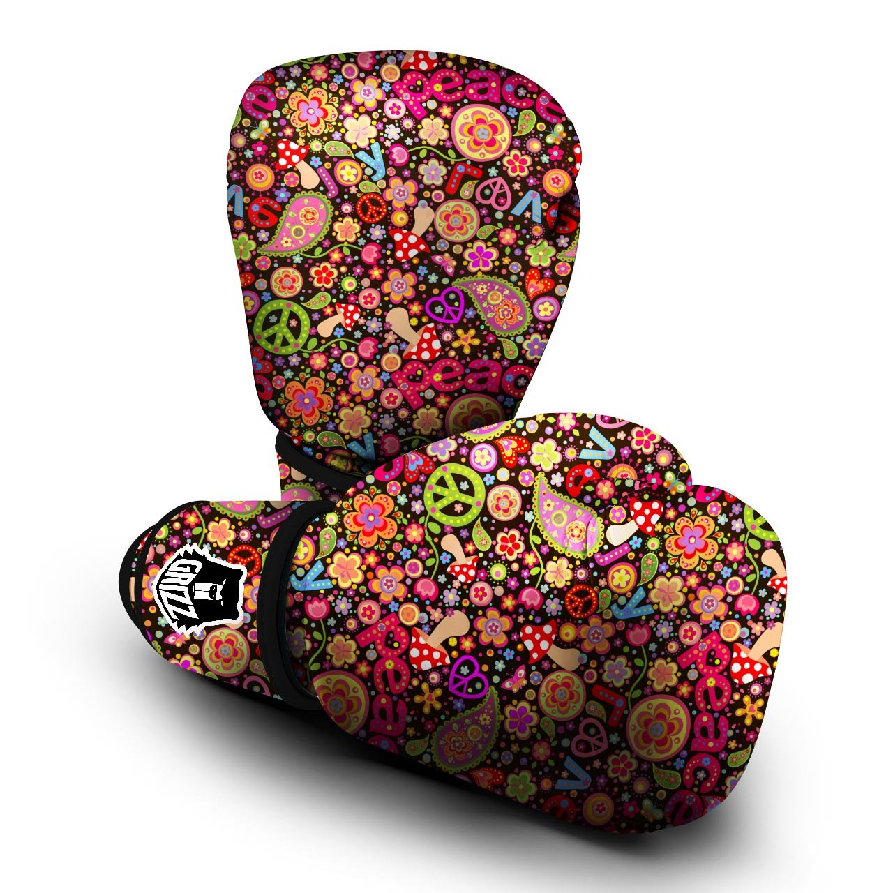 Trippy Hippie Boxing Gloves-grizzshop