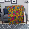 Trippy Hippie Flame Psychedelic Blanket-grizzshop