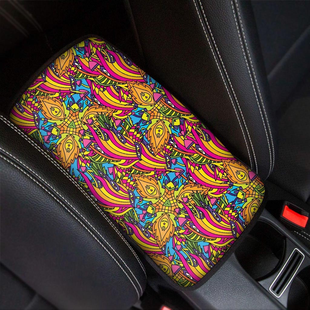 Trippy Hippie Flame Psychedelic Car Console Cover-grizzshop