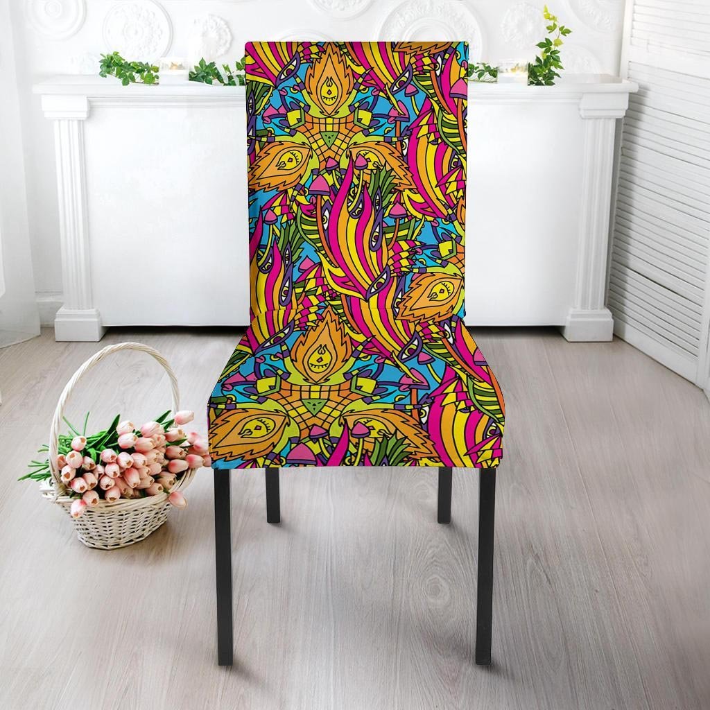 Trippy Hippie Flame Psychedelic Chair Cover-grizzshop