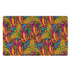 Trippy Hippie Flame Psychedelic Door Mat-grizzshop