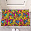 Trippy Hippie Flame Psychedelic Door Mat-grizzshop