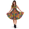 Trippy Hippie Flame Psychedelic Dress-grizzshop