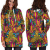 Trippy Hippie Flame Psychedelic Hoodie Dress-grizzshop