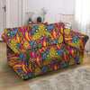 Trippy Hippie Flame Psychedelic Loveseat Cover-grizzshop