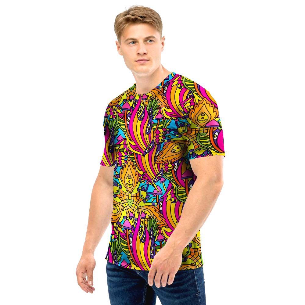 Trippy Hippie Flame Psychedelic Men T Shirt-grizzshop